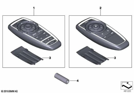 OEM Rear Audio Remote Control 65129290510 for BMW F30, F80 M3, F34 GT, F36 Gran Coupe, F07 GT, F90 M5, G30, G32 GT, G11, G12, X3 F25, X5 F15, X6 F16, X7 G07... and more. Genuine BMW.
