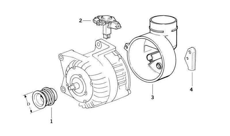 Toma de admisión OEM 12311730583 para BMW E36 (320i BF11, BF12, BF21, BF22, BF51, BF61, BJ11, BJ12, BJ21, BJ22). Original BMW.