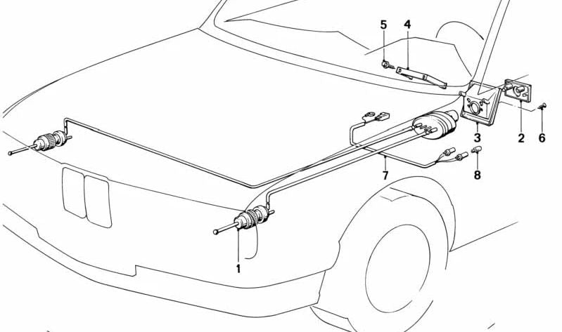Soporte de fijación OEM 63121370961 para BMW E30. Original BMW.