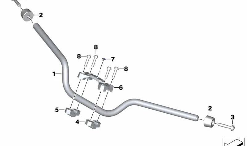 Puente del manillar OEM 32718565013 para motos BMW F750GS, F800GS. Original BMW Motorrad.