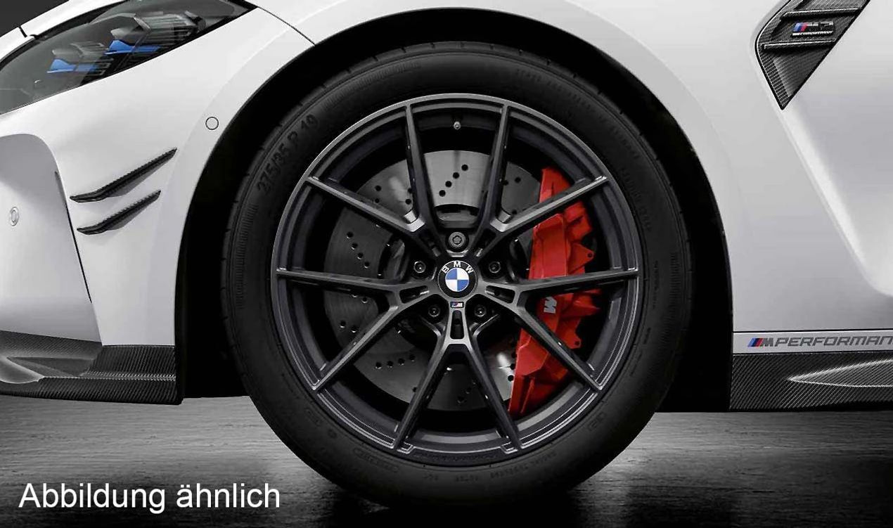 Juego completo de llantas M Performance Y-Spoke 963 con neumáticos para BMW G80, G82, G83. Original BMW (OEM 36115A072C4).