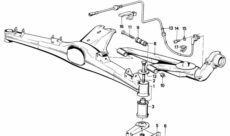 Brazo de suspensión delantero derecho OEM 33321128482 para BMW E30, E36. Original BMW.