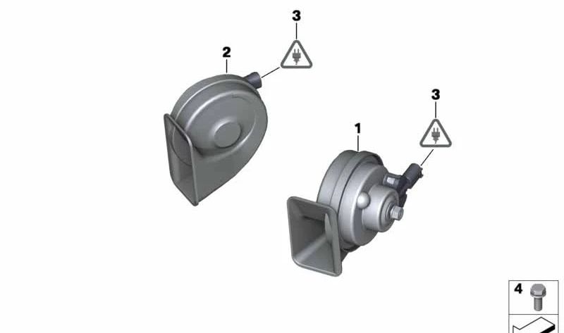 Horne aiguë OEM 61337195539 pour BMW E81, E82, E87, E88. BMW d'origine.