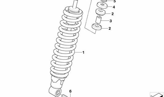 Perna telescópica dianteira OEM 31428529489 para motocicletas BMW R1200GS, R1200GS Adventure. Originais BMW Motorrad.