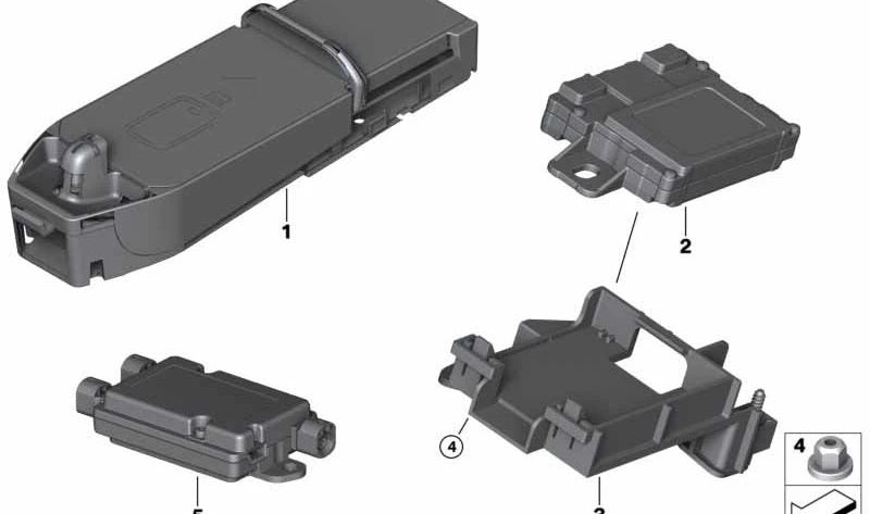 Soporte compensador LTE OEM 84109390165 para BMW F30, F35. Original BMW.