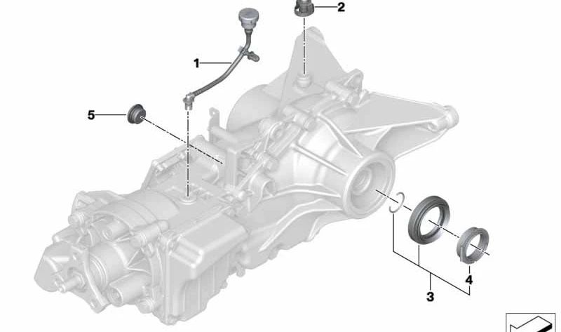 Differentialhalter mit Sicherheitsring OEM 33108852710 für BMW (kompatible Modelle: U06, IX1). Original BMW.