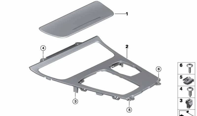 OEM 51169142159 Couverture du support pour la série BMW 5 GT (F07). BMW d'origine.