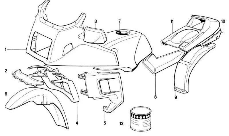 Right rearview mirror OEM 46631455152 for bmw k100 lt motorcycles, K100 RT ... and more. Original BMW Motorrad.