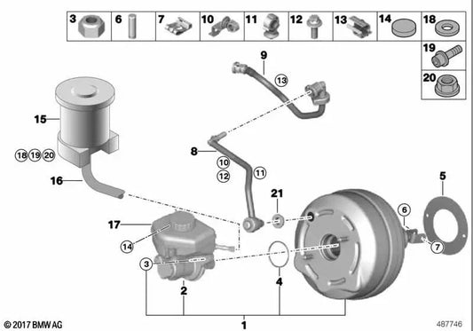 Clipe de fixação OEM 11667644877 para BMW F20, F21, F22, F30, F32, G11, X1 F48... e muito mais. BMW genuíno.