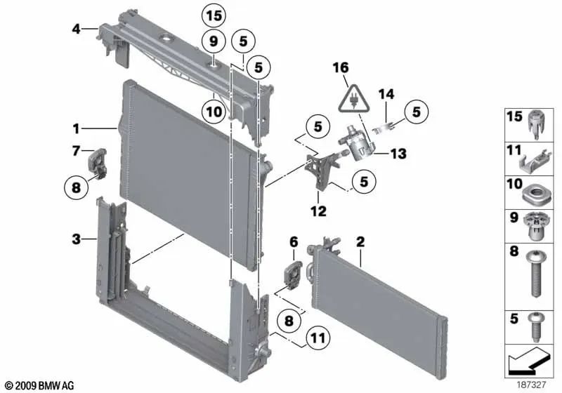 Depósito de refrigerante OEM 17117575245 para BMW Serie 7 F01, F02, F03, F04 Hybrid. Original BMW.