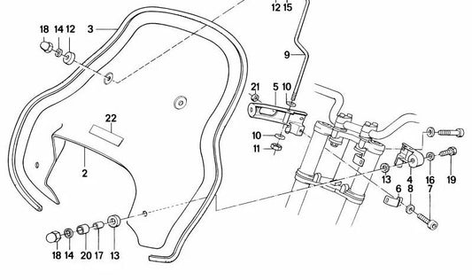 OEM -Waschmaschine 46632300376 für BMW K100 RS/RT/LT, K75, K75 C/S/RT (K589, K569) Motorräder. Originaler BMW Motorrad.