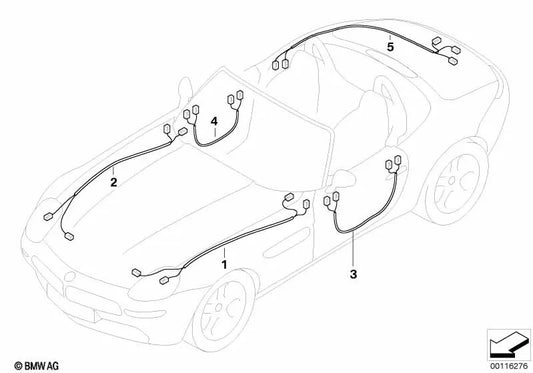 Rep.-Kabelsatz Puerta Lado del Pasajero para BMW E52 (OEM 61126929500). Original BMW