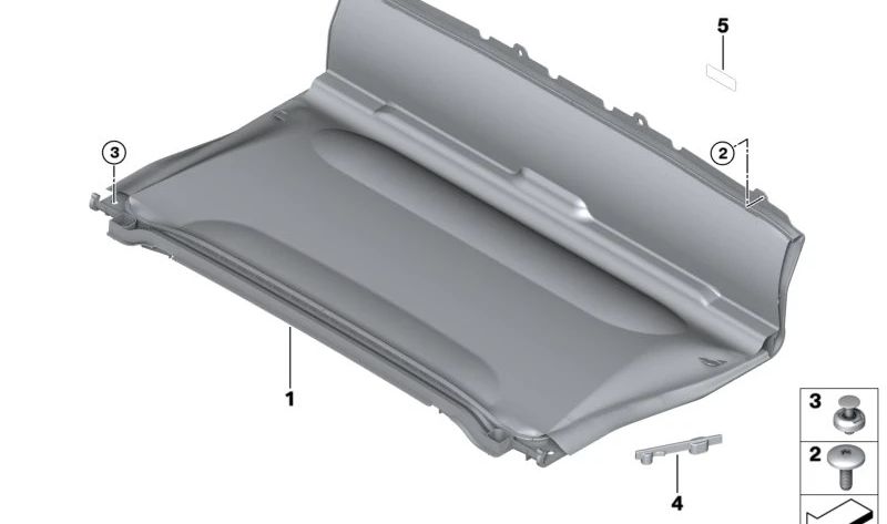 INTERIOR SUPPORT OF THE RIGHT ROOF 51179881006 FOR BMW G23, G23N, G83, G83N. Original BMW piece.