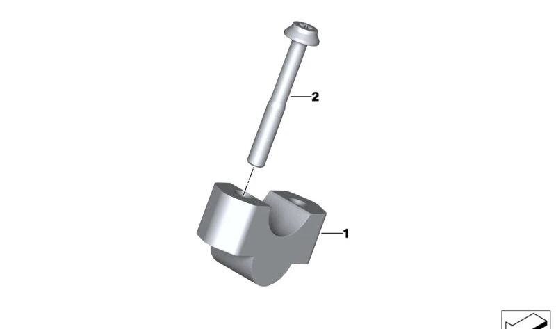 Vis cylindrique M8X60 OEM 07129907376 pour motos BMW R 1300 GS, R 1200 RS, R nineT, F 850 GS... et plus. BMW Motorrad d'origine.