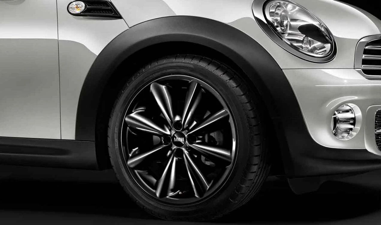 Radius Conical 121 Jet Black 17" Aluminiumrad OEM 36116791931 für MINI R56, R56 LCI, Clubman R55, Cabrio R57, Coupé R58, Roadster R59... und mehr. Original MINI.