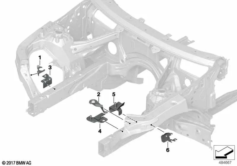 Soporte recipiente de componentes OEM 41007481019 para BMW X3 G01, iX3 G08, X4 G02, X3 M F97... y más. Original BMW.