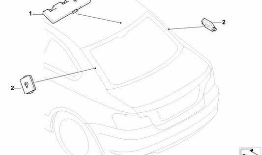 Amplificador de antena 434 MHz OEM 65209187642 para BMW E82, E90, E90N, E92, E92N. Repuesto original BMW.