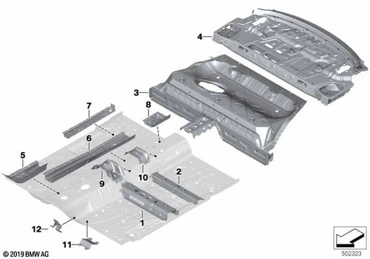 Linke innere Vorderachsverbindungskonsole OEM 41117361189 für BMW F40, F44, F45, F46, X1 F48, X2 F39 und MINI F56, F55, Clubman F54, Countryman F60... und mehr. Original BMW und MINI.