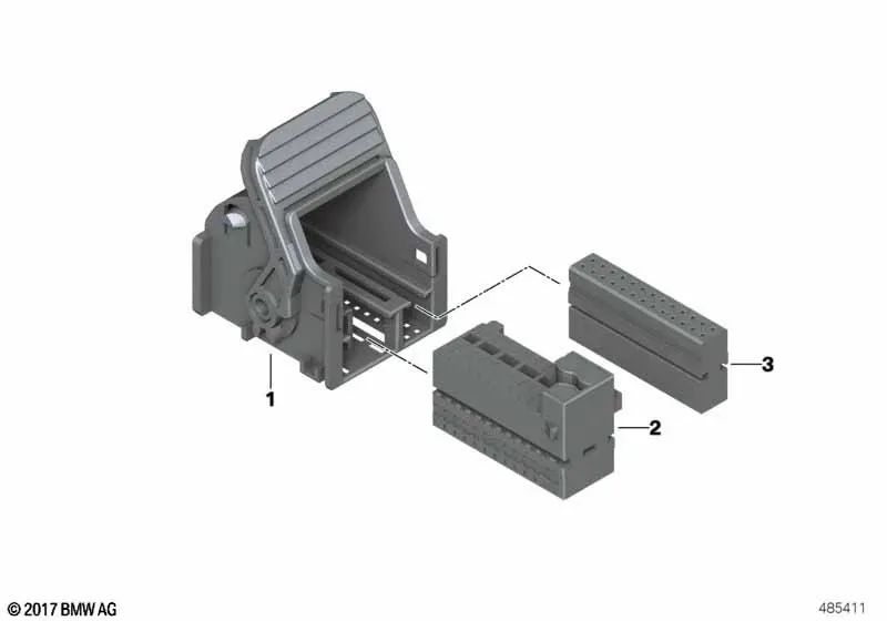 Plug Housing per BMW 3 F30N Series, F31N, F34N, F35N, 4 F32N Series, F33N, F36N, 5 F90, G30, G31, G38, serie 6 G32, serie 7 G11, G12 (OEM 63117386754). BMW originale