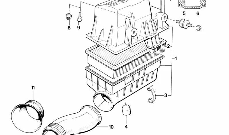 Intake pipe for BMW, various models (OEM 13712296086). Original BMW