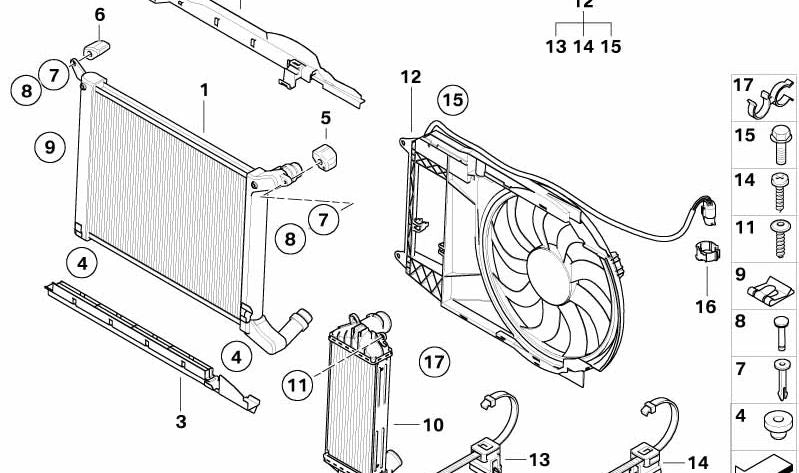 Refrigerador del aire de carga OEM 17517798204 para MINI R50 One D (2003-2006). Original MINI.