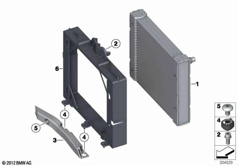 Radiador esquerdo OEM 17112284277 para BMW F10 M5, F06 M6, F12 M6... e muito mais. BMW genuíno.