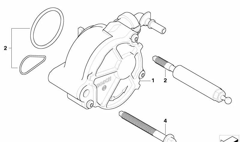 Bomba de vacío OEM 11667806000 para MINI R55 y R56 (Cooper y One, manual y automático, 2007-2010). Original MINI.