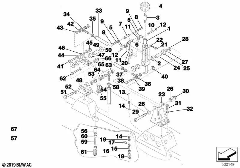 Câble Bowden pour BMW E36, E46, E90, F30 et plus. OEM 25112483419. Véritable BMW.