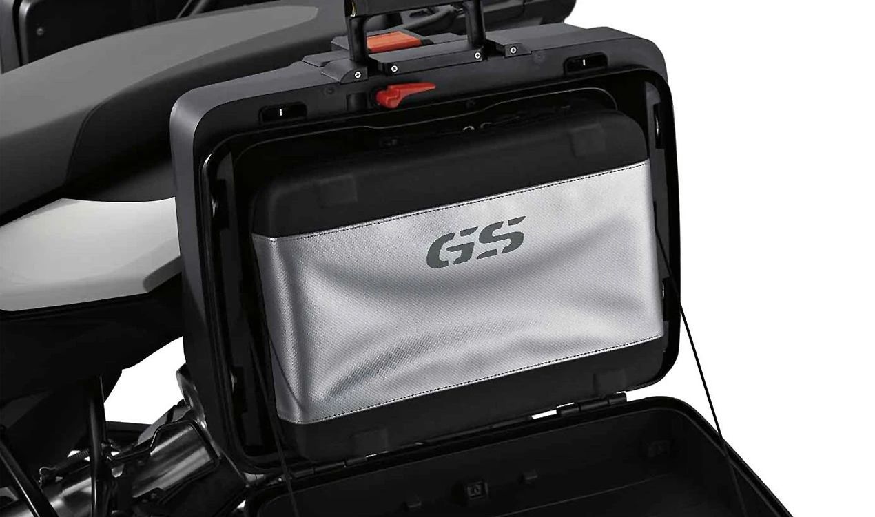 Bolsa interior derecha para maleta de aluminio OEM 71607699056 para motos BMW R1200GS Adventure, F650GS, F800GS, F800GS Adventure… y más. Original BMW Motorrad.