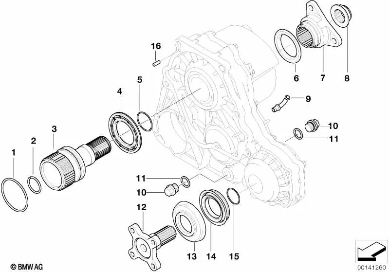 O-ring para BMW 3 E46 Series (OEM 27107536962). BMW original