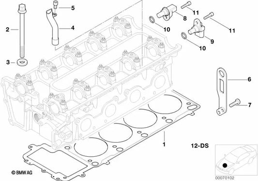 Junta de culata OEM 11127833759 para BMW Serie 5 (E39), Z8 (E52). Original BMW.