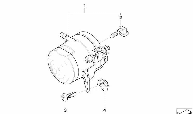 Faro antiniebla izquierdo OEM 63176920703 para BMW Serie 3 E46 (1998-2006). Original BMW.