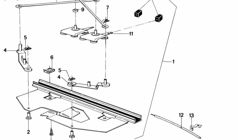 Botón de control del climatizador OEM 64111355533 para BMW E12. Pieza original BMW.