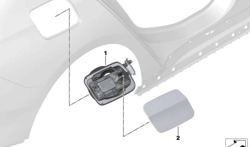 Tapa de llenado OEM 41009450295 para BMW Serie 5 G60. Pieza original BMW.