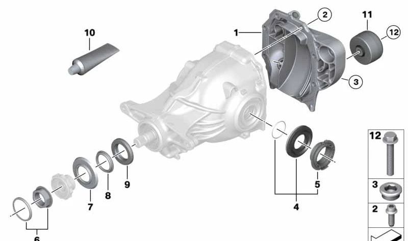 Rechte Schwingung Morote OEM 33506852836 für BMW F30, F07, F10, F11, F06, F12, F13, F01, F02, G11, G12. Original BMW.