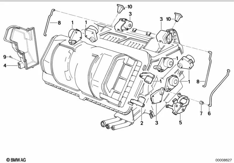 Left cover for BMW E32, E31 (OEM 64111379573). Original BMW