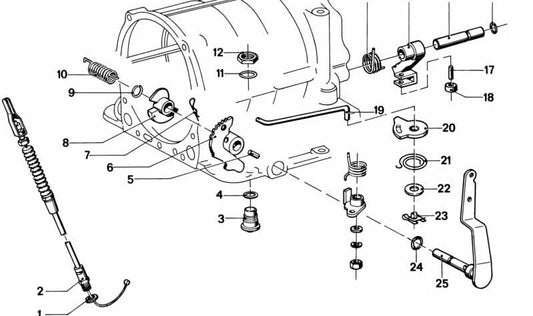 Junta tórica OEM 24121666382 para BMW E12, E21, E23, E24, E28, E30, E32, E34, E9, E3, E6, E10, E26. Compatible con cajas de cambio ZF 3HP12 y 3HP20. Original BMW.