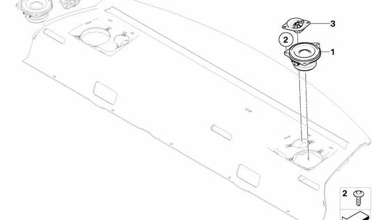 Altavoces tweeter sistema de sonido Individual Audio OEM 65137838902 para BMW E90, E91, E92, E93, E60, E61. Original BMW.