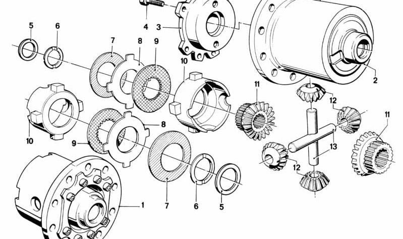 Disco de embrague interior OEM 33141210626 para BMW E12, E24, E23. Original BMW.