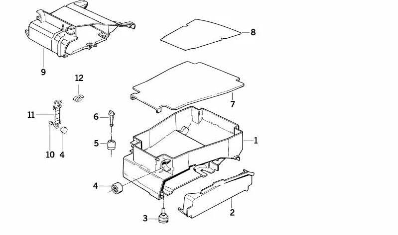 Alfombrilla de goma OEM 52531453576 para motos BMW K100, K100LT, K100RS, K100RT. Original BMW Motorrad.