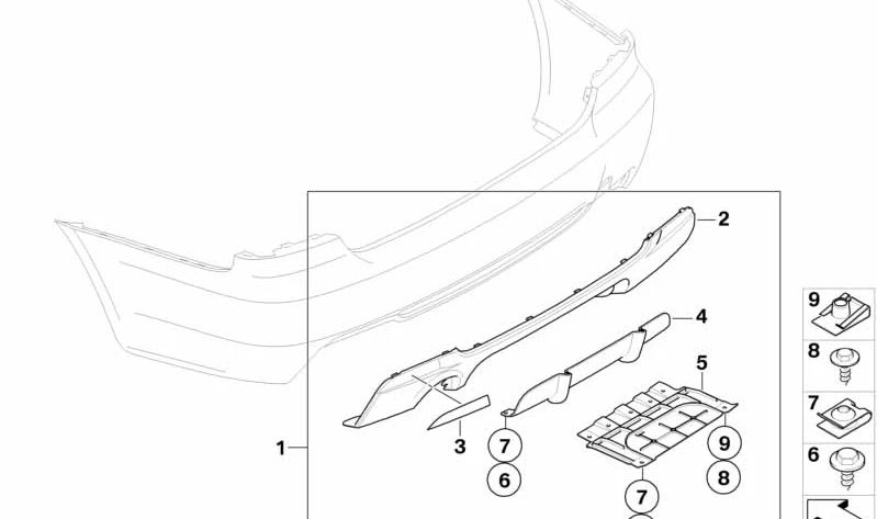Satz von Klebstoffen für HP Diffusor OEM 51122167219 für BMW E92, E93. Original BMW.