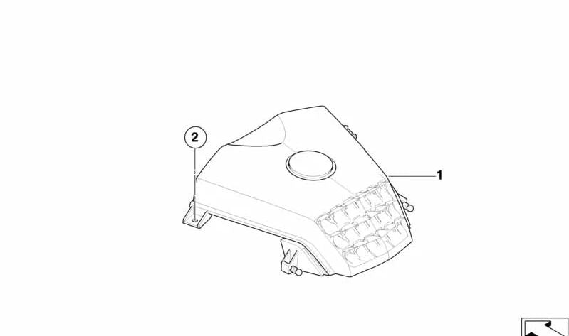 Piloto trasero LED OEM 63217709275 para BMW Motorrad R 1200 S (RK29) 2006-2008. Luz trasera original BMW Motorrad.