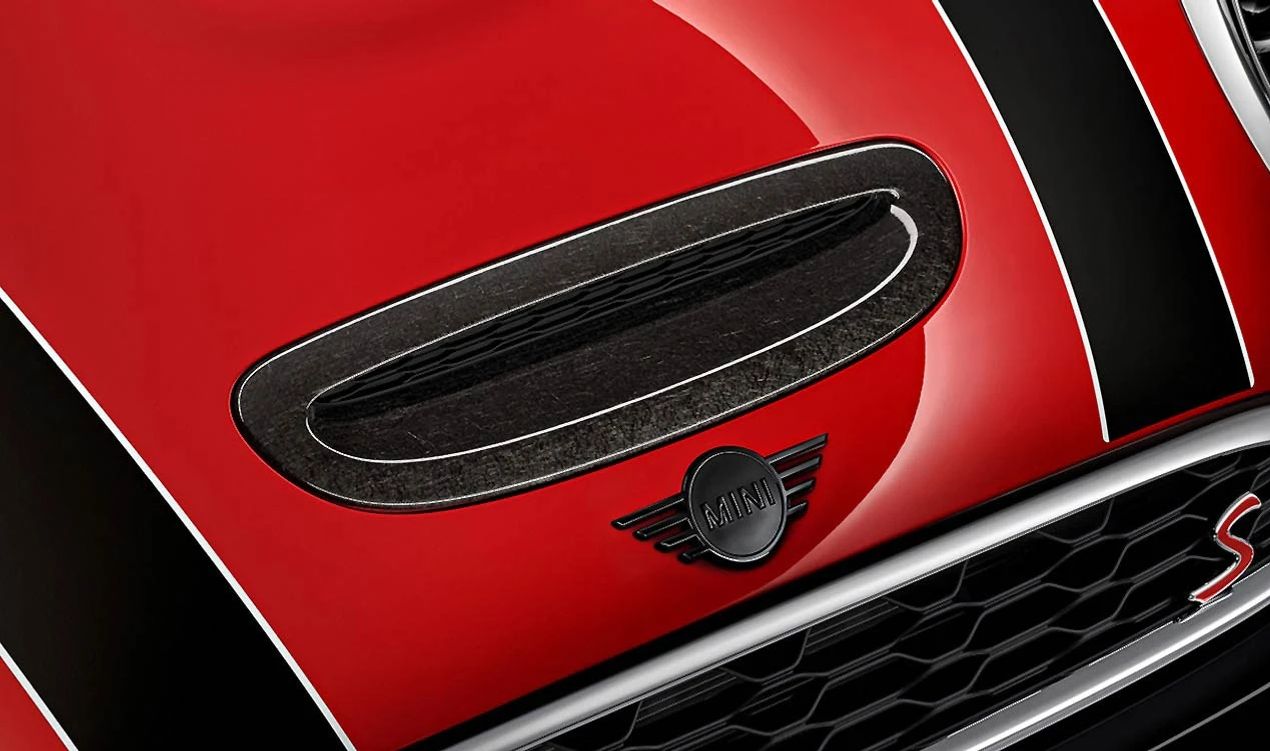 Panel de entrada de aire del capó JCW OEM 51142470815 para MINI F56, F55, Clubman F54, Cabrio F57... y más. Original MINI.