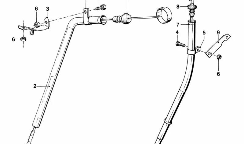 Tubo guía para BMW Serie 3 E30 (OEM 11431311677). Original BMW
