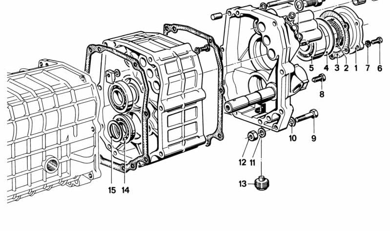 Sello del eje de transmisión OEM 23121204210 para BMW (Modelos compatibles: E12). Original BMW.