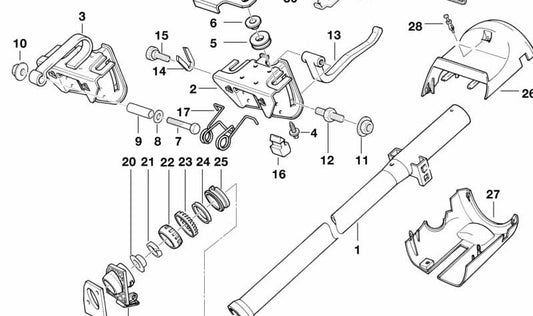 Roscado Pernio OEM 32311159755 für BMW E36 {316i BE11, BE21, BE22, CA11, CA12, CA21, CA22, CA38, CA48}. Original BMW Stück.