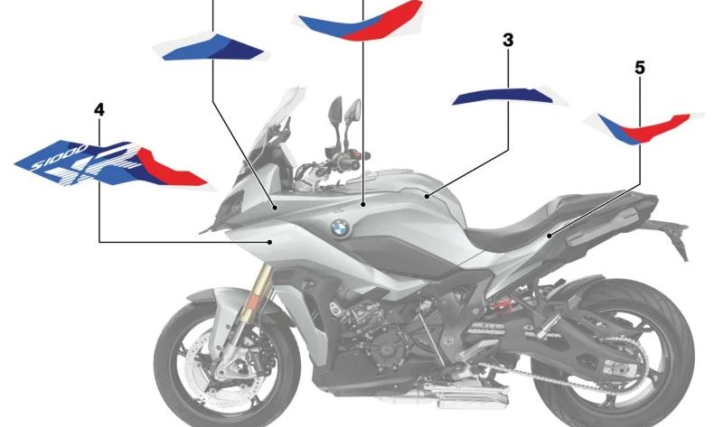 Right -rear -Fined Decoration OEM 51147924398 per la BMW S 1000 XR K69 (2018–2023) Motociclette. BMW MOTORAD originale.