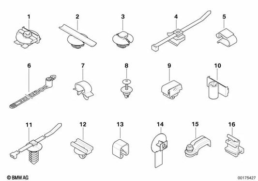 Morsetto cavo OEM 61136932124 per BMW Serie 5 E60, E61, Serie 6 E63, E64... e altro ancora. BMW originale.