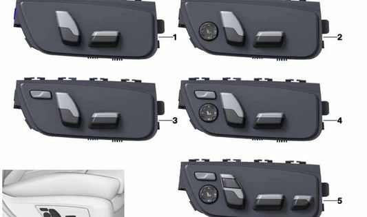 OEM right seat adjustment switch 61319458822 for BMW G30, G31, G38, G32. Original BMW.