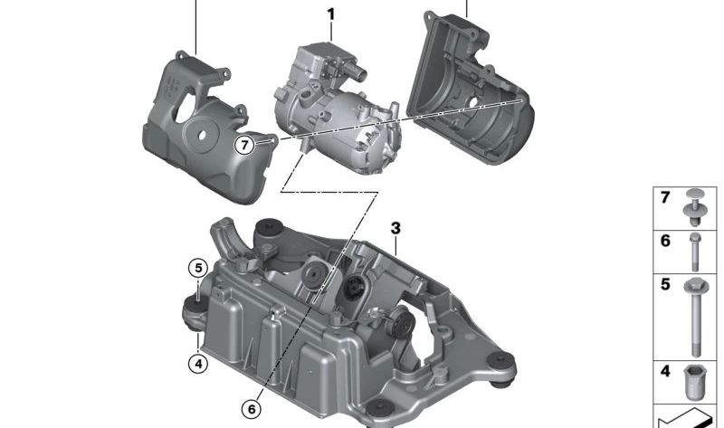 Vis hexagonale OEM 07119908566 pour BMW G26, F07, F10, F11, F18, F06, F12, F13, F01, F02. BMW d'origine.